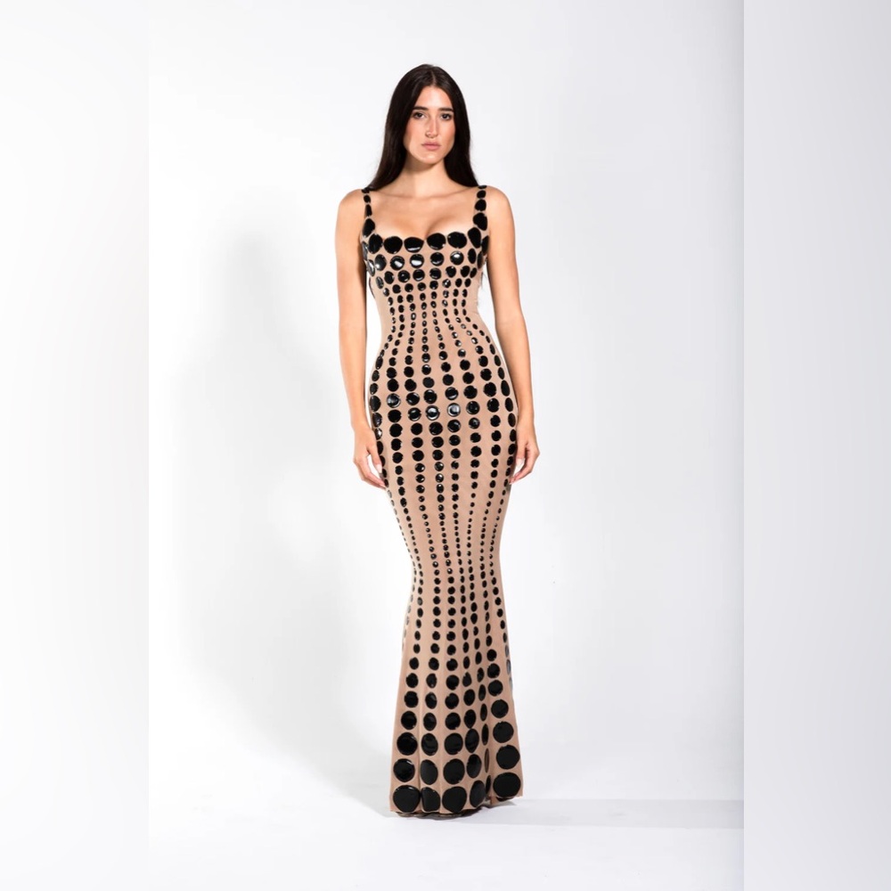 Ema Savahl Ender Bubbles Black/Nude Gown